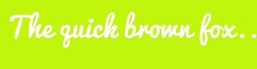 Image with Font Color FFFFFF and Background Color BFF60C